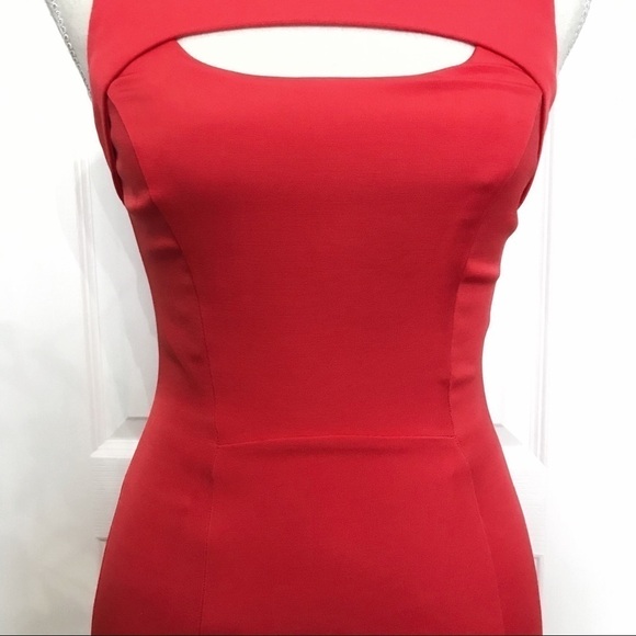 Nwt FRENCH CONNECTION RED CUTOUT SHEATH DRESS - 0 - Picture 6 of 8